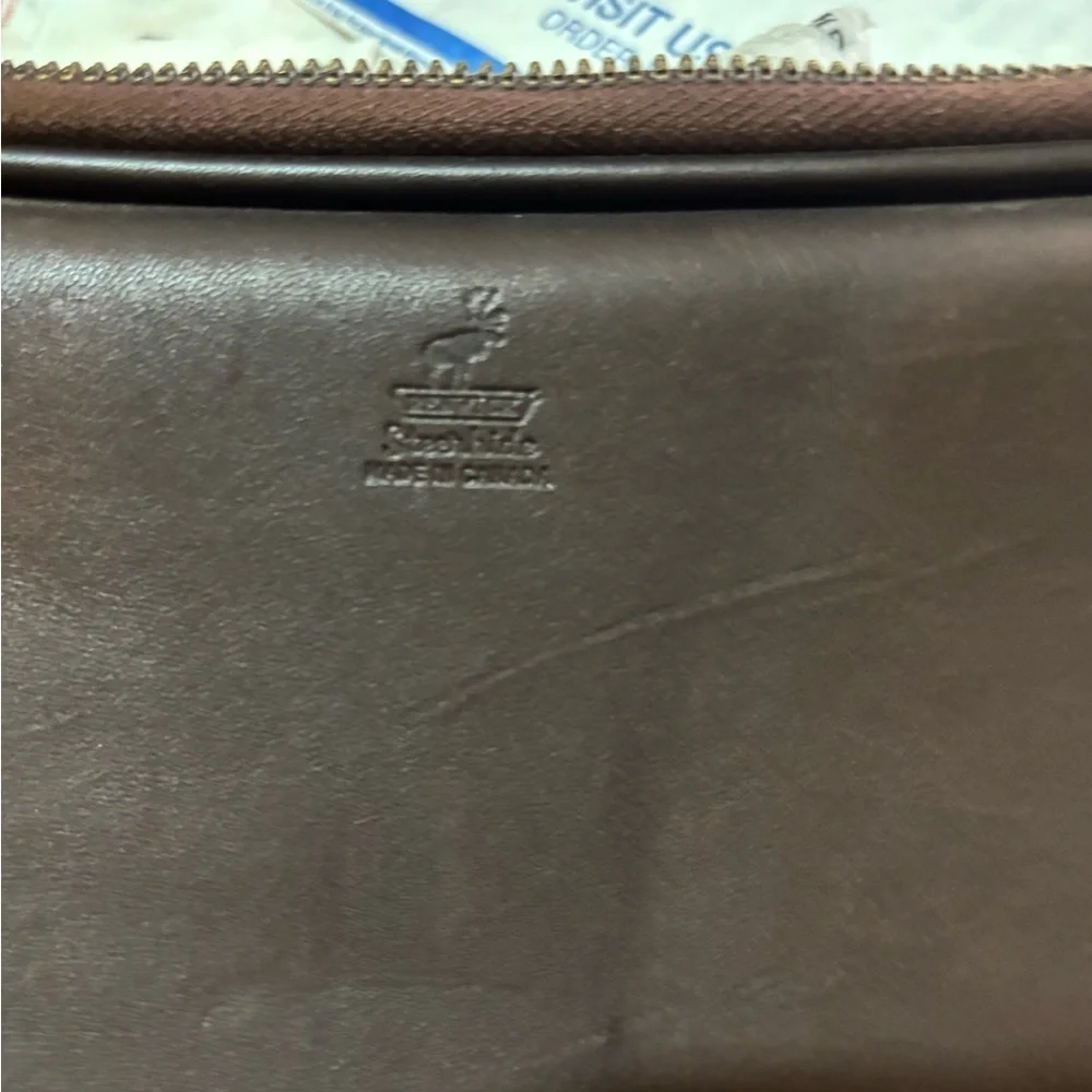 Vintage unisex briefcase, travel work weekend Brown Leather Bag